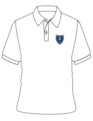 White Polo T-Shirt With Logo