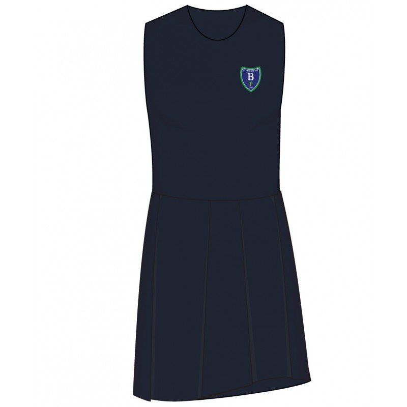 Navy Pinafore Tunic With Logo