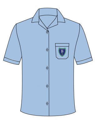 Pale Blue Blouse With Logo