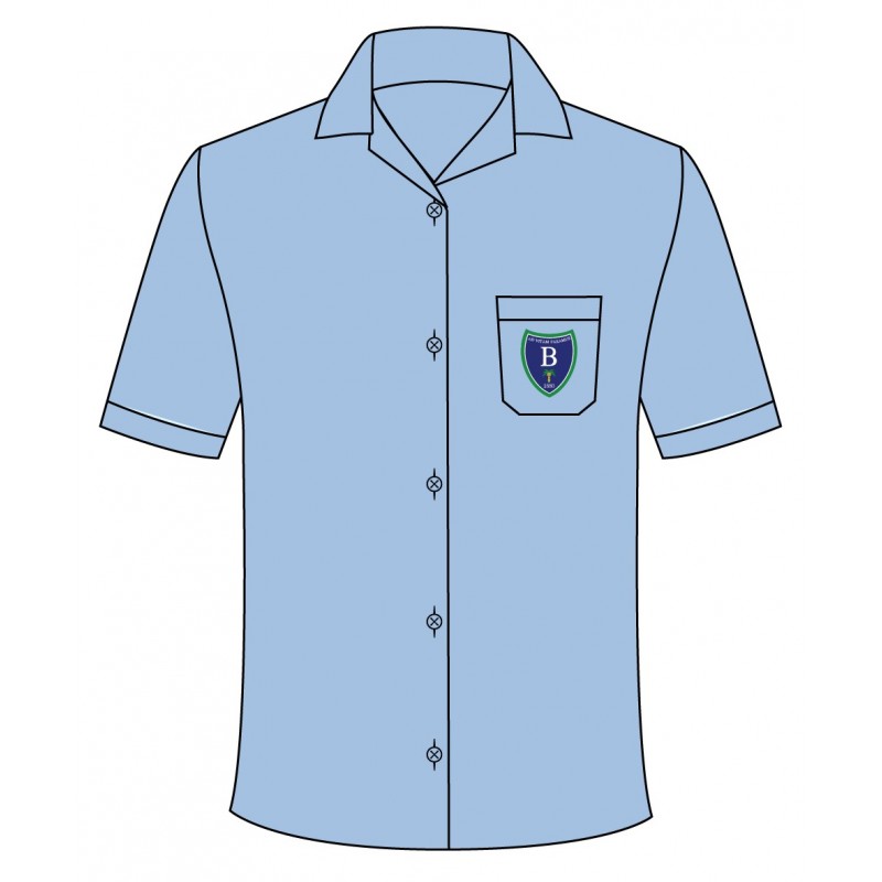 Pale Blue Blouse With Logo