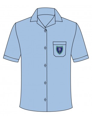 Pale Blue Blouse With Logo