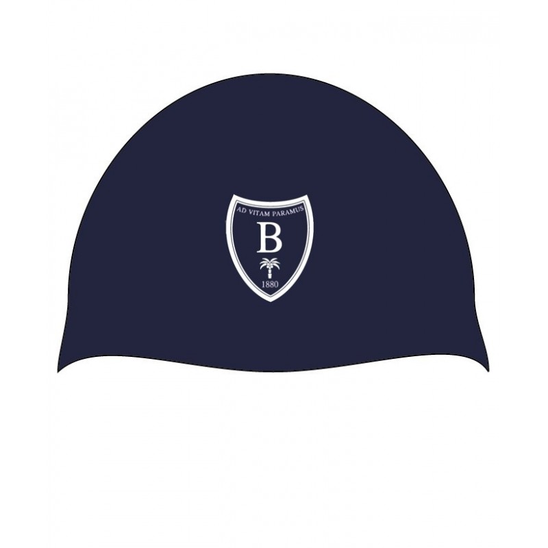 Navy Blue Swimming Cap With Logo