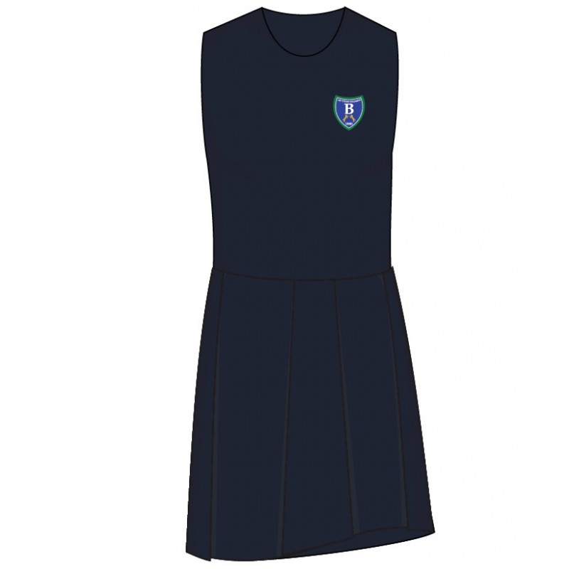 Navy Pinafore Tunic With Logo