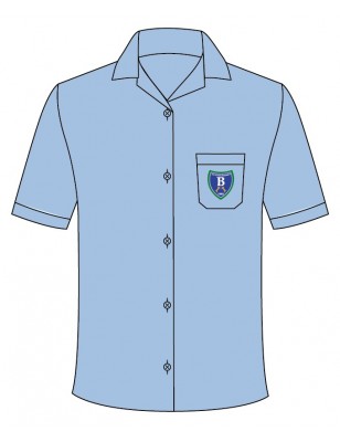 Pale Blue Blouse With Logo