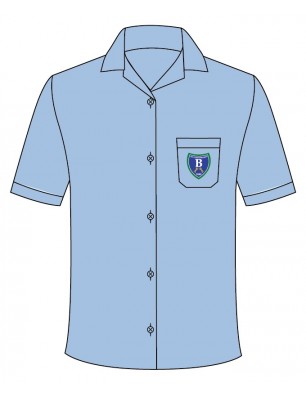 Pale Blue Blouse With Logo