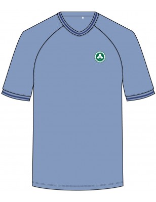 Skyblue V Neck T.Shirt -- [GRADE 1 - GRADE 5]