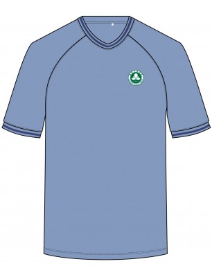 Skyblue V Neck T.Shirt -- [GRADE 1 - GRADE 5]