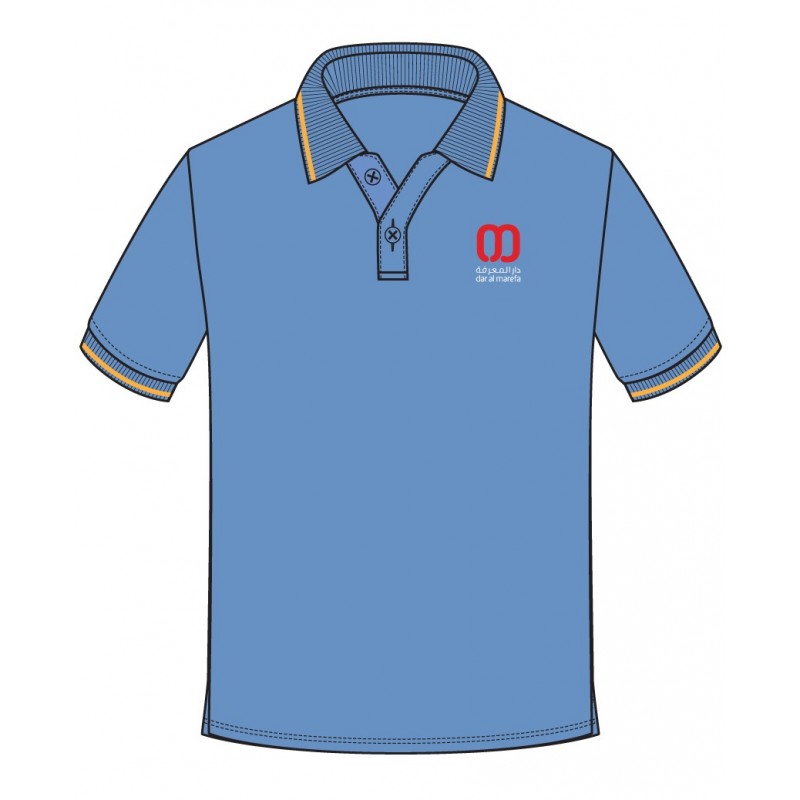 Skyblue Polo T.Shirt -- [PRE KG - GRADE 2]