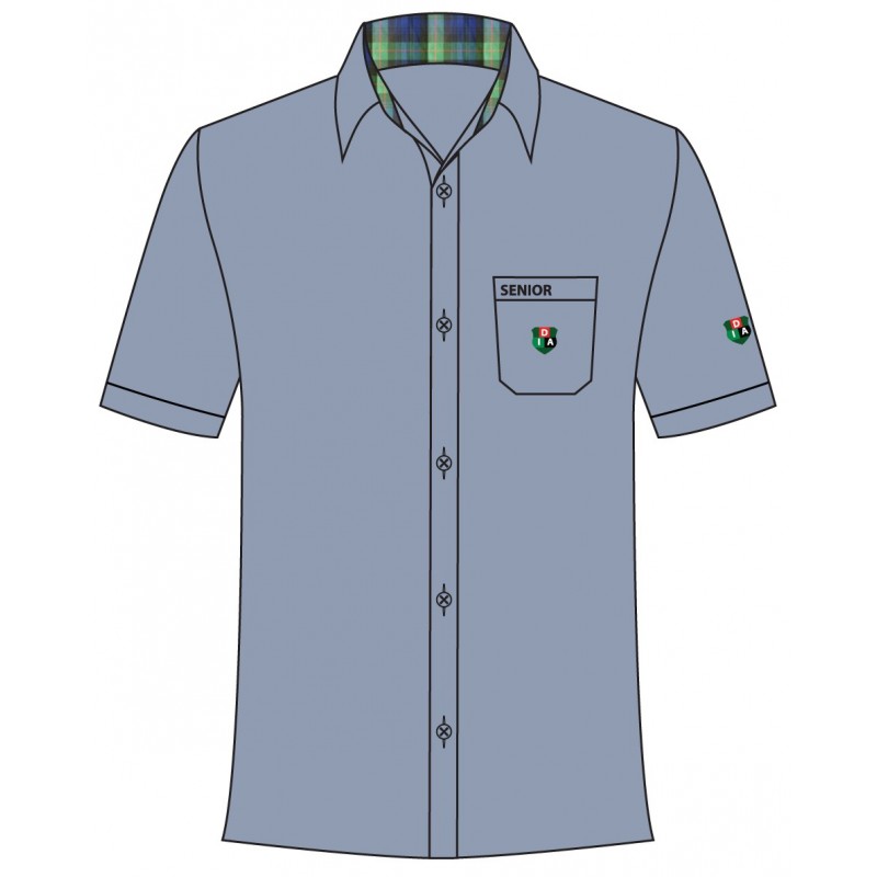 Greyish Blue Shirt With Senior Logo