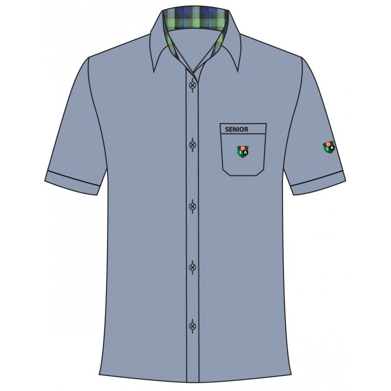 Greyish Blue Blouse With Senior Logo