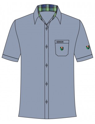 Greyish Blue Blouse With Senior Logo