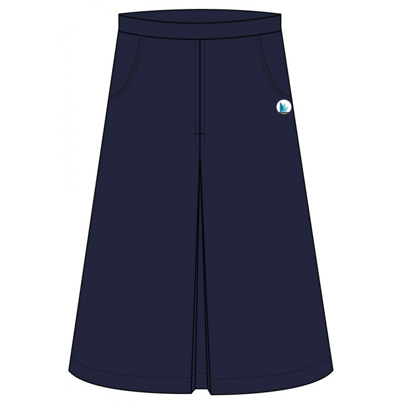 Navy Blue Pleated Skirt -- [SECONDARY]