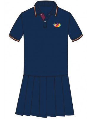 Navy Blue Polo Dress -- [PRE-K - KG2]