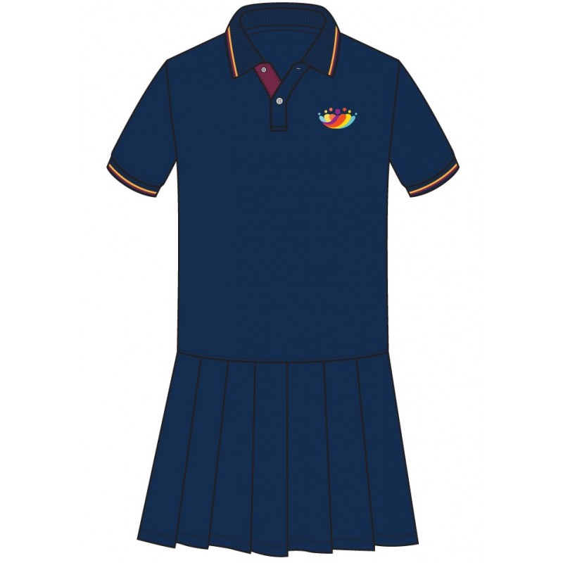 Navy Blue Polo Dress -- [PRE-K - KG2]