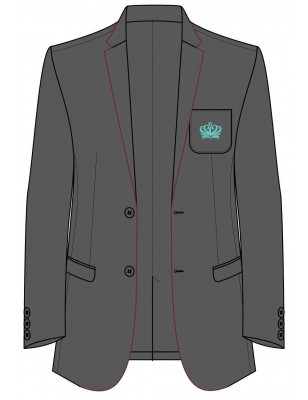 Grey Blazer With Logo