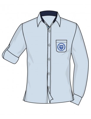 Greyish Blue Woven Shirt -- [YEAR 7 - YEAR 11]