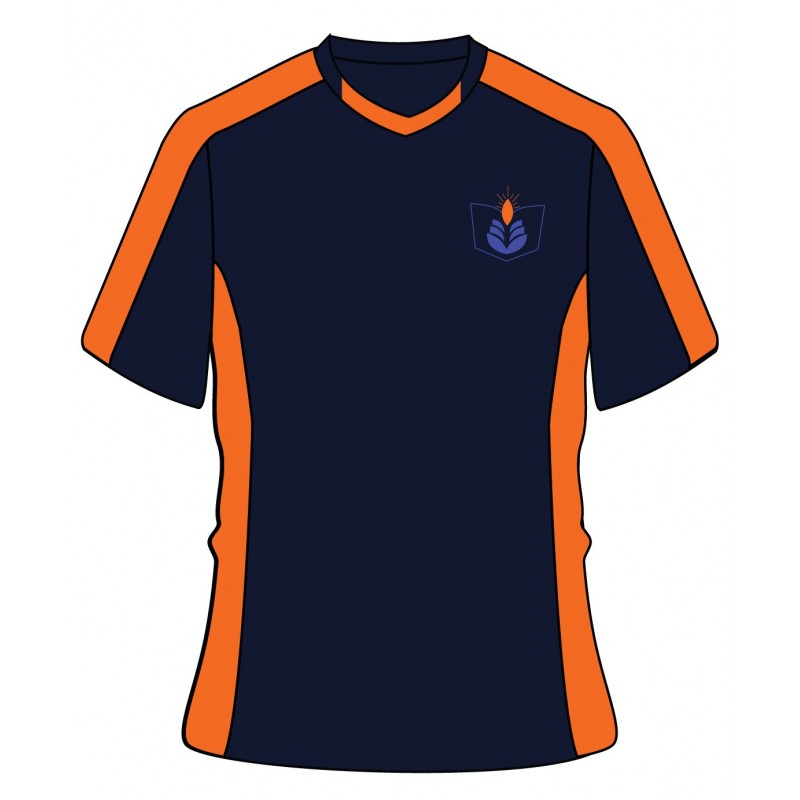 V-Neck [  P.E  ] T.Shirt -- [KG1 - GRADE 12]