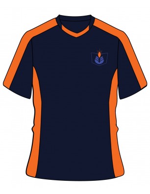 V-Neck [  P.E  ] T.Shirt -- [KG1 - GRADE 12]