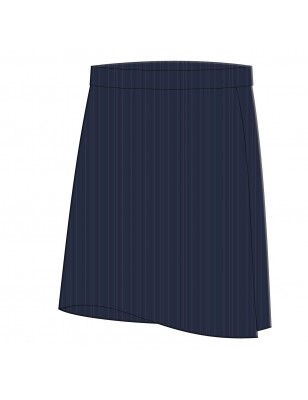 Navy Self Stripe Skort