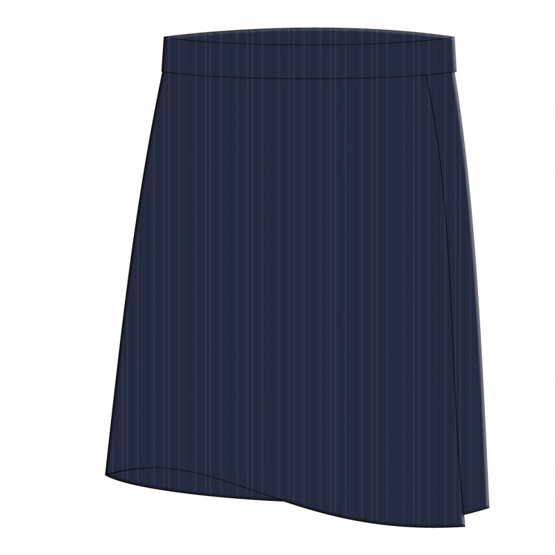 Navy Self Stripe Skort