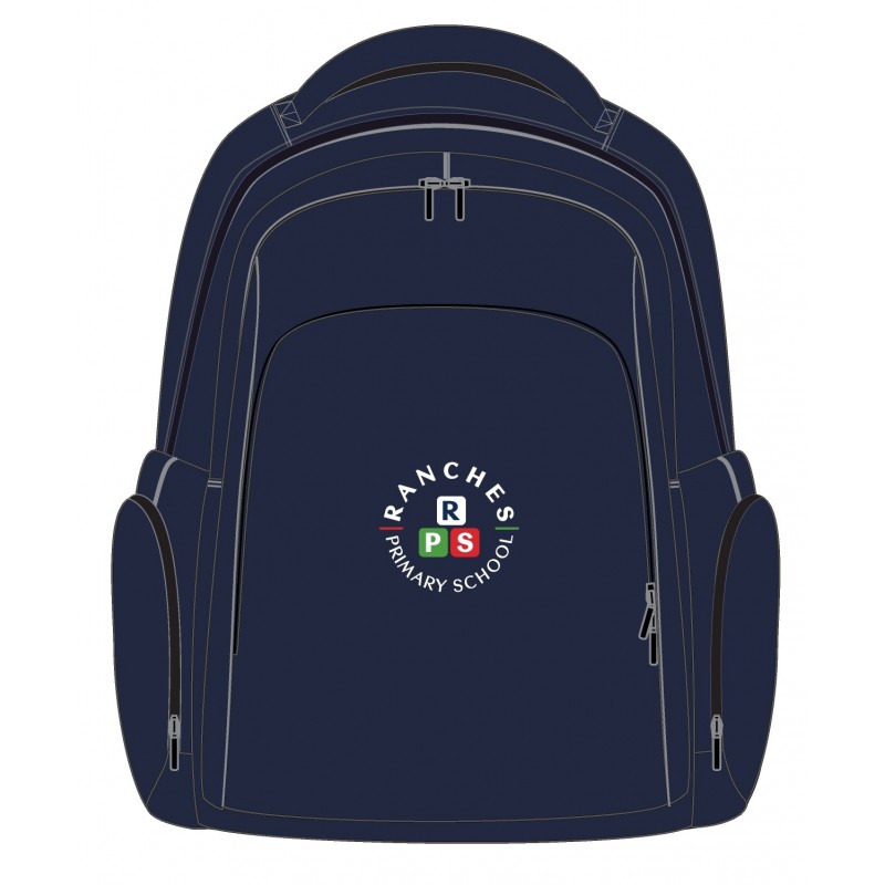 Navy Blue Bagpack With Logo