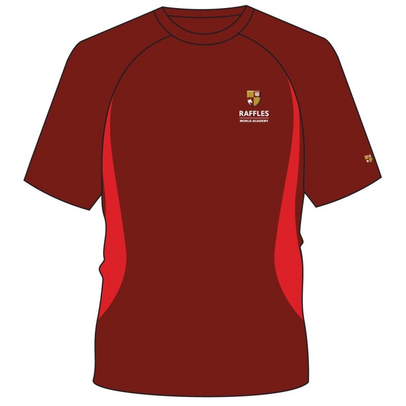 Maroon/Red Panel HC T.Shirt -- [KG1 - GRADE 12]