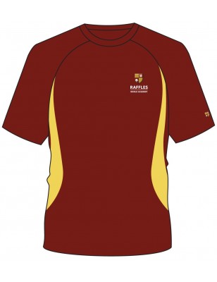 Maroon/Yellow Panel HC T.Shirt -- [KG1 - GRADE 12]