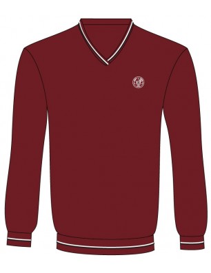 Red V-Neck Jumper