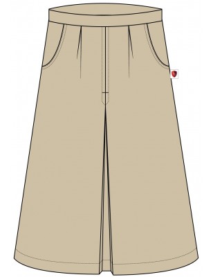 Khaki Knee Length Skirt -- [PRE-SCHOOL 1 - GRADE 10]