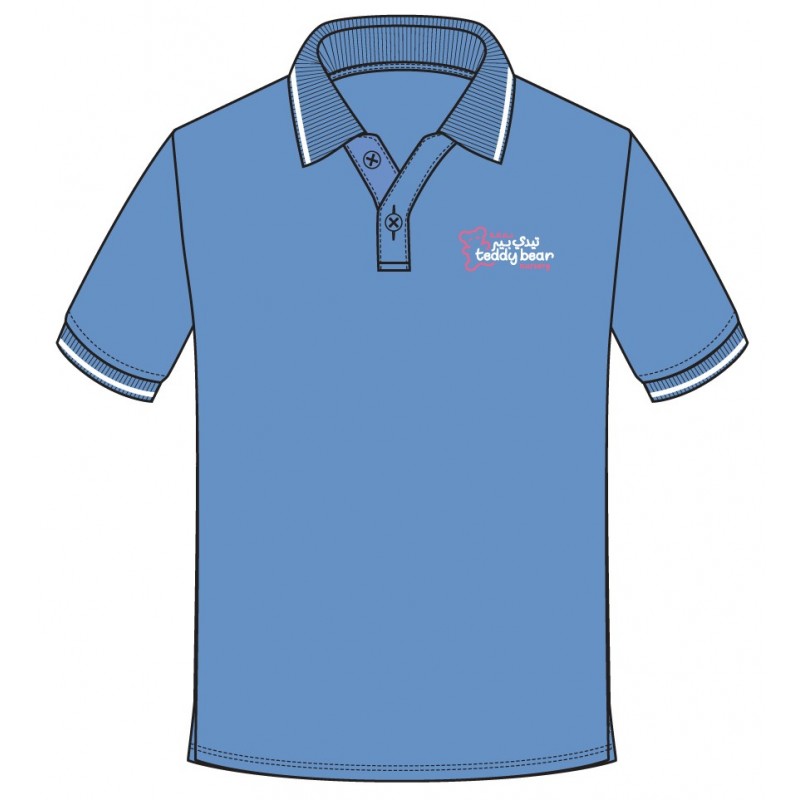 Sky Blue Polo T.Shirt -- [PRE K - FS1,FS2]